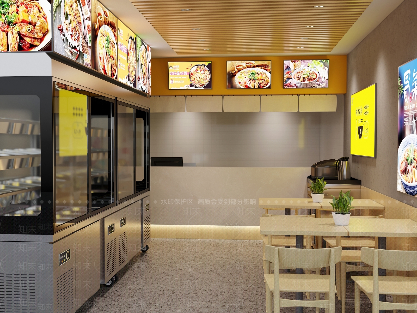现代餐饮空间门头3D模型下载【ID:1138707437】