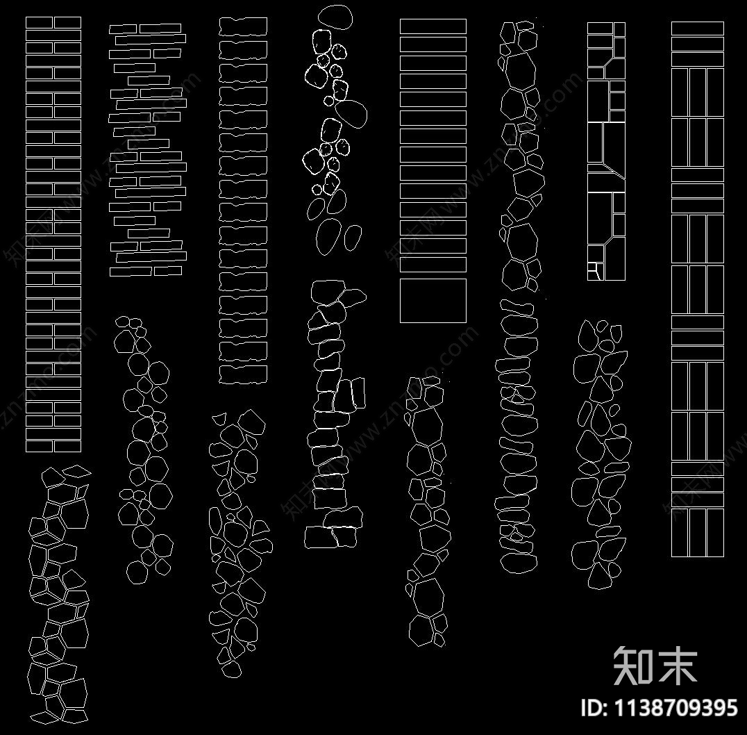 汀步小路cad施工图下载【ID:1138709395】