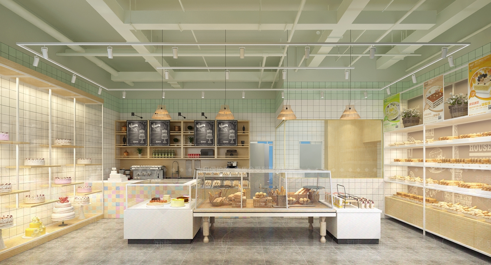 现代蛋糕店SU模型下载【ID:1138710286】