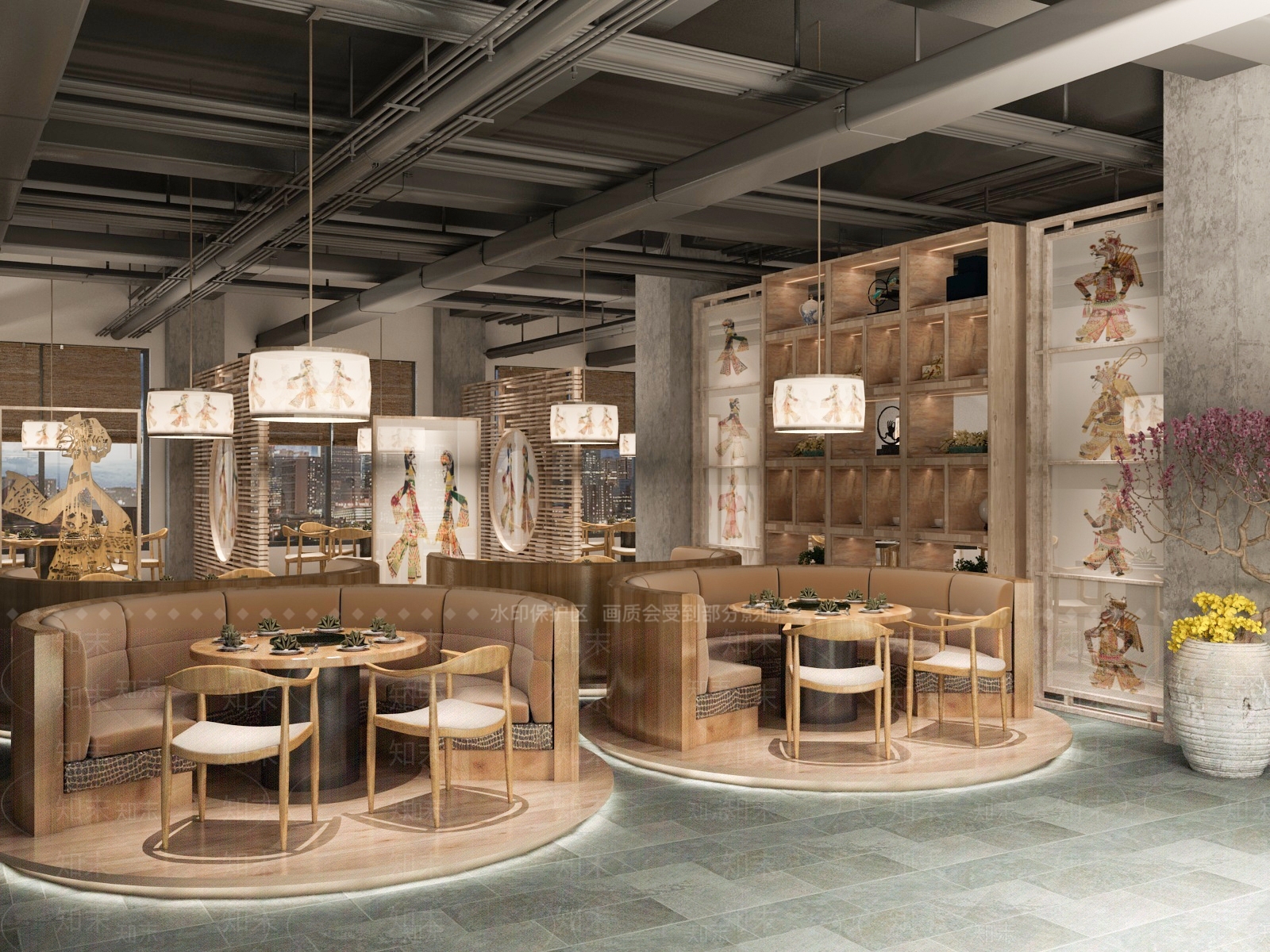 新中式火锅店3D模型下载【ID:1138715466】