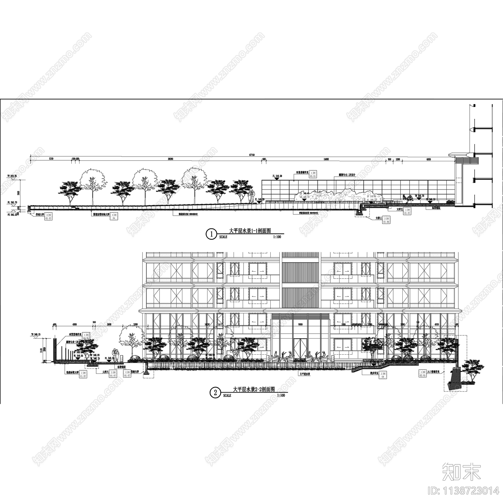 重庆龙湖照母山舜山府样板区景观施工图下载【ID:1138723014】