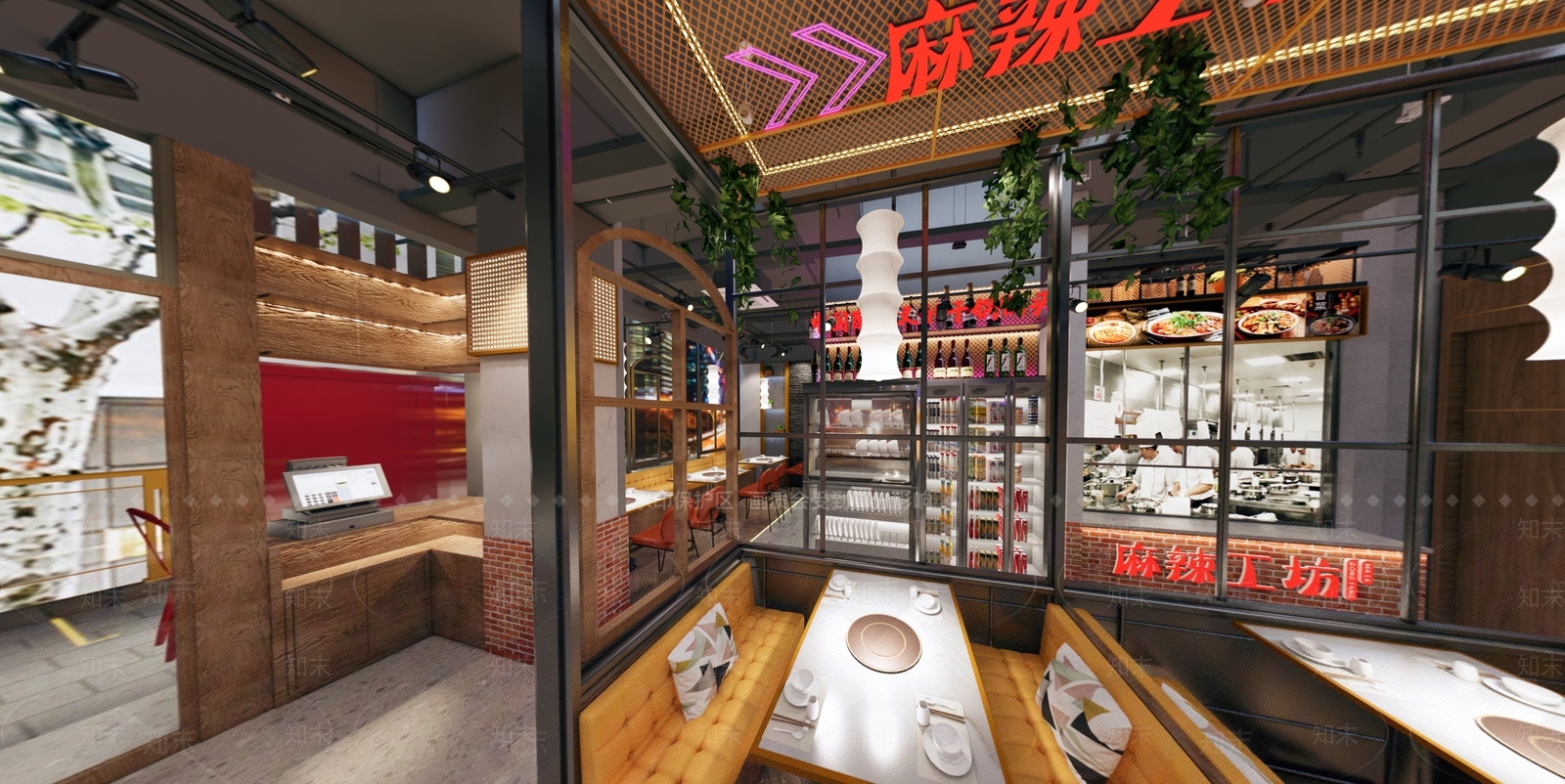 工业风烧烤店SU模型下载【ID:1138723510】