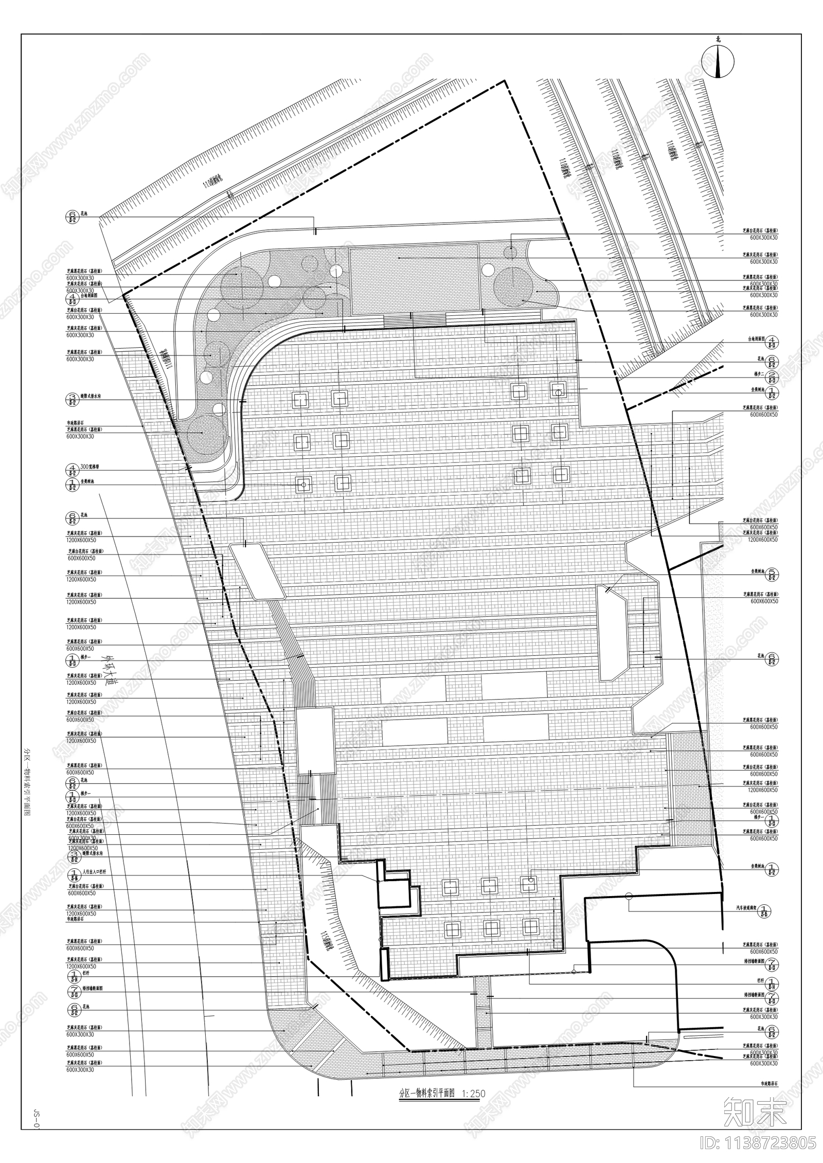 黄石高铁新城中心广场景观施工图下载【ID:1138723805】