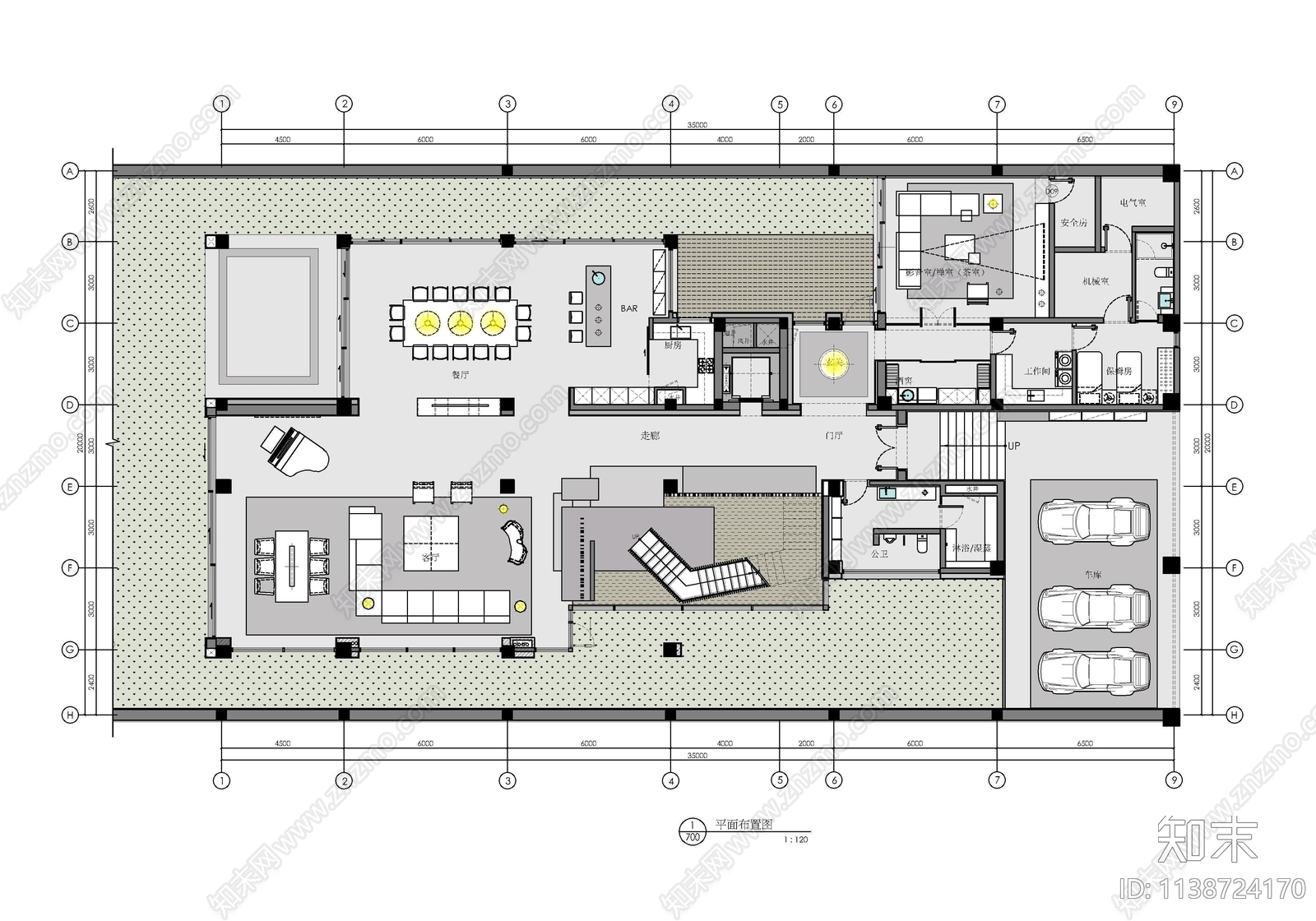 度假酒店别墅套房施工图下载【ID:1138724170】