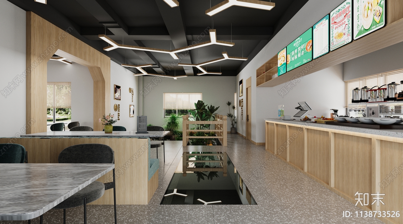 现代奶茶店3D模型下载【ID:1138733526】