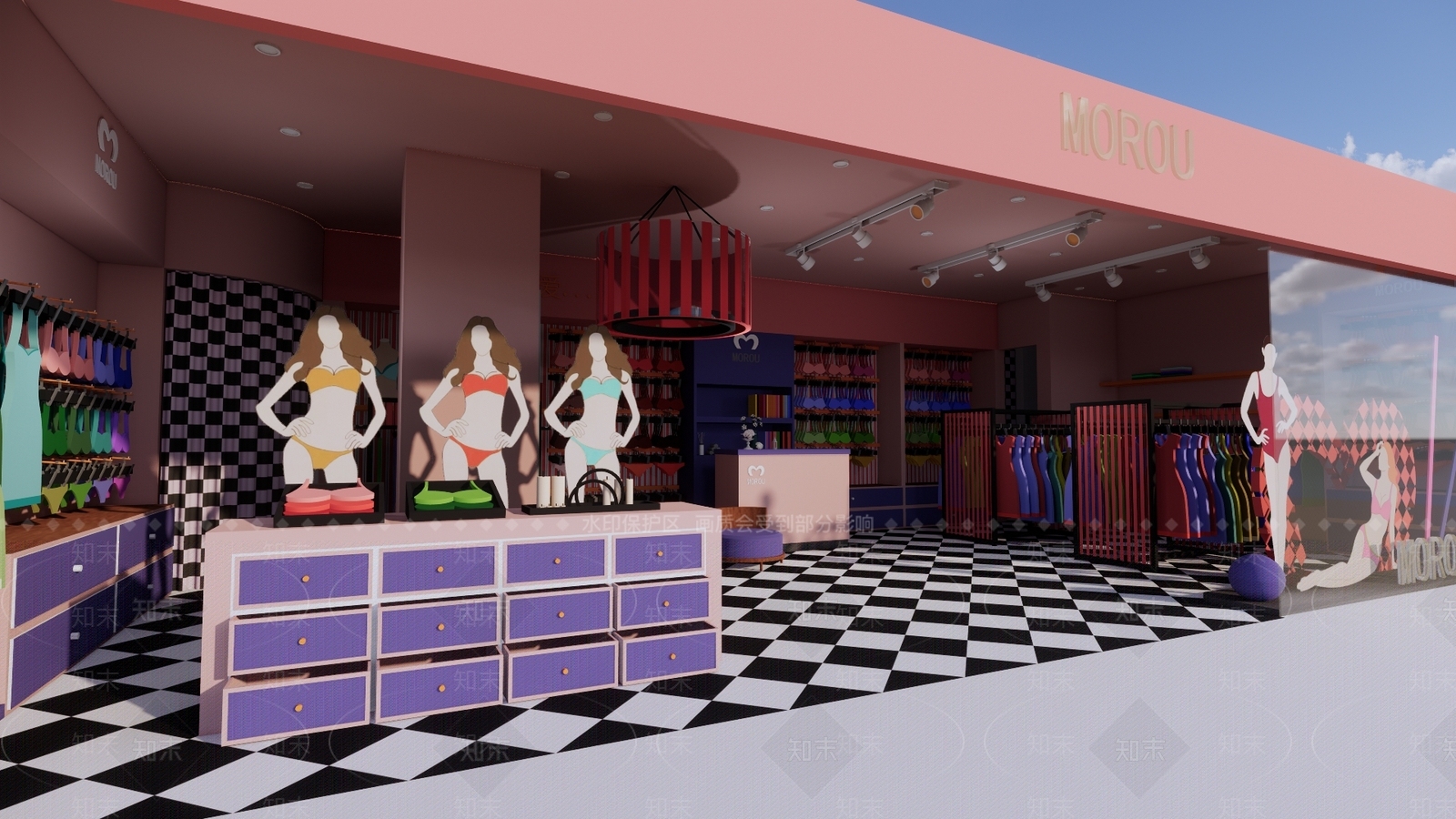 现代内衣店SU模型下载【ID:1138738407】
