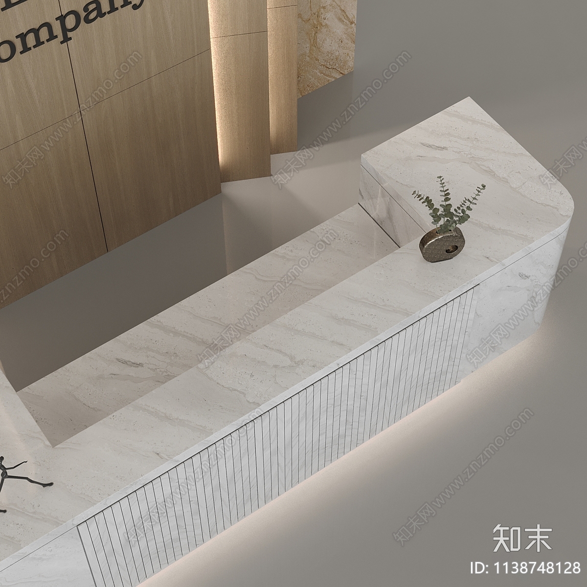 现代接待台3D模型下载【ID:1138748128】