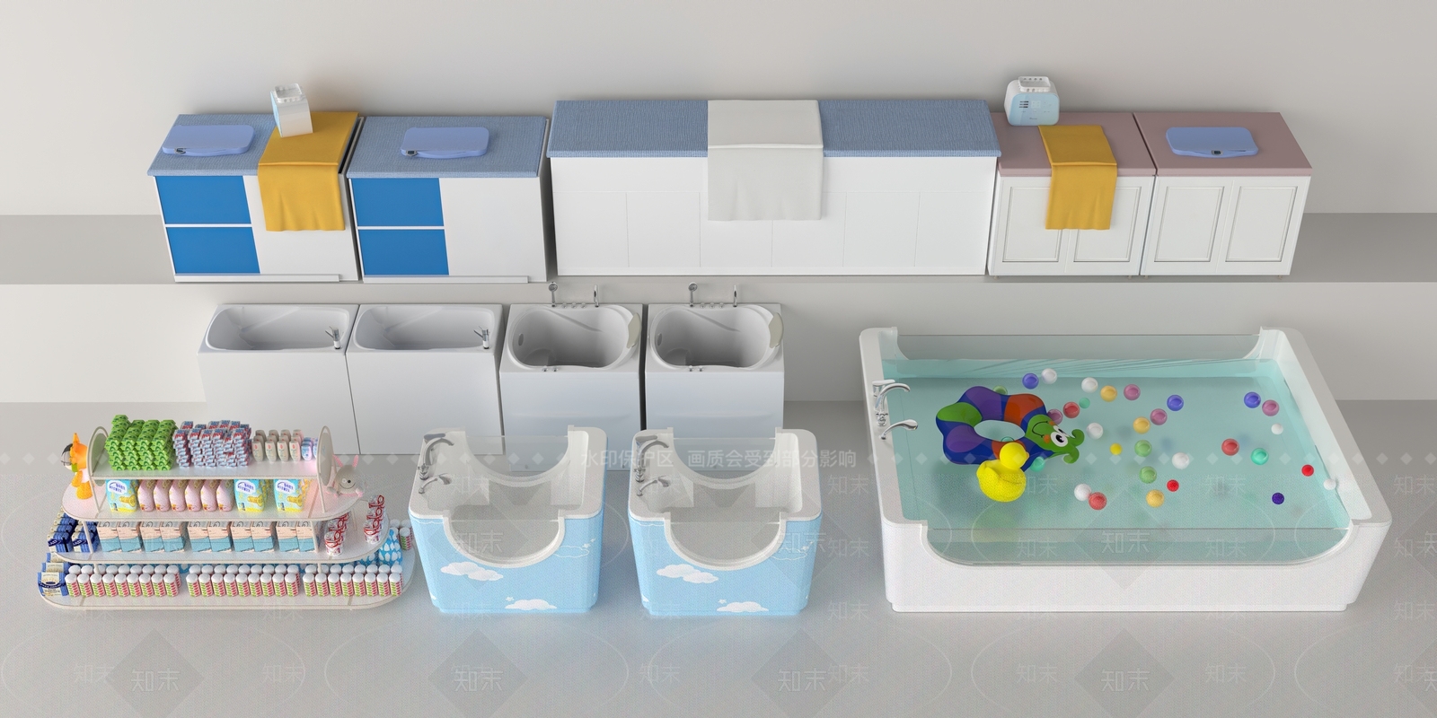 儿童游泳池3D模型下载【ID:1138751090】