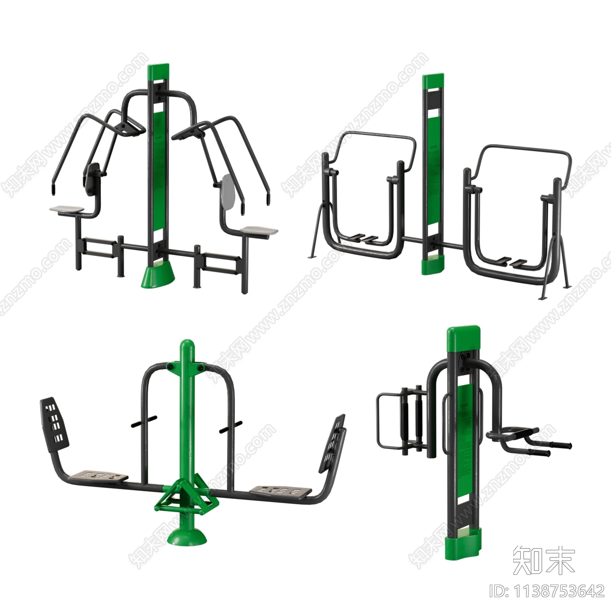 社区健身器材3D模型下载【ID:1138753642】