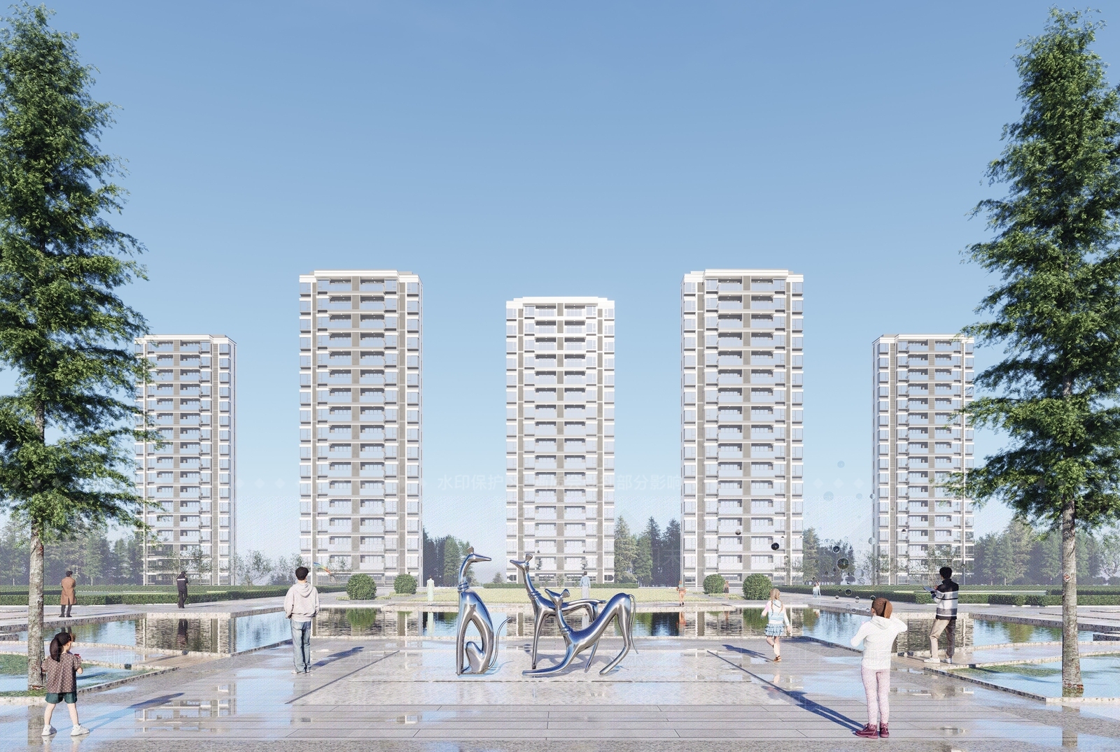 现代高层住宅SU模型下载【ID:1138756561】