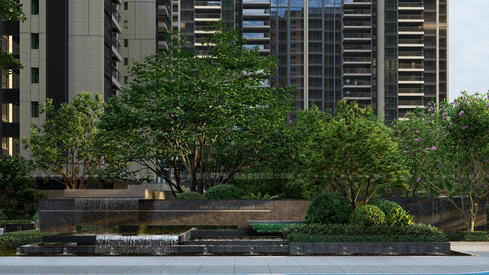 现代水景跌水SU模型下载【ID:1138764130】