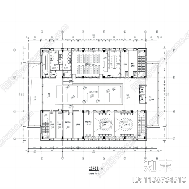 报告厅平面图cad施工图下载【ID:1138764510】