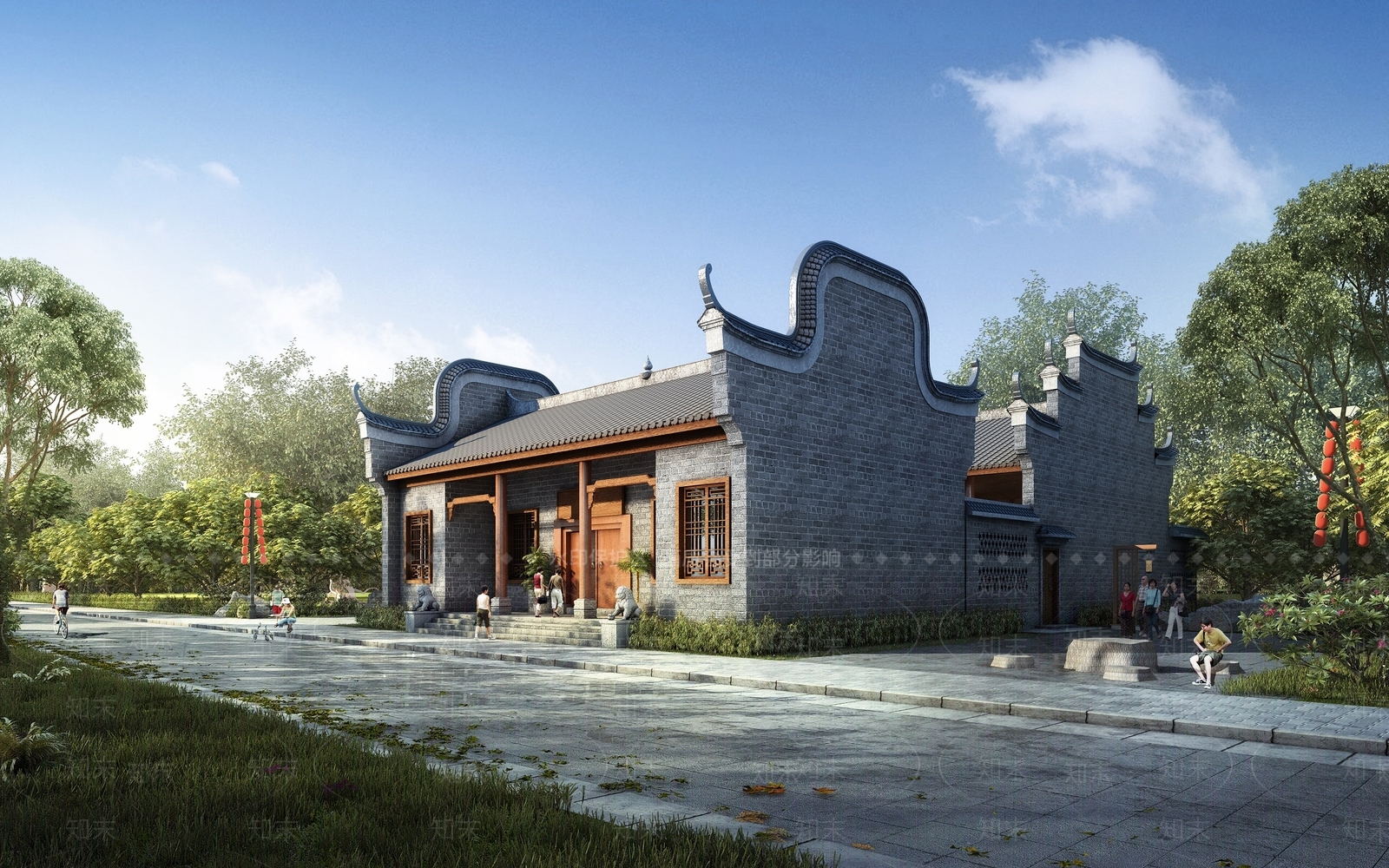 中式祠堂3D模型下载【ID:1138770183】