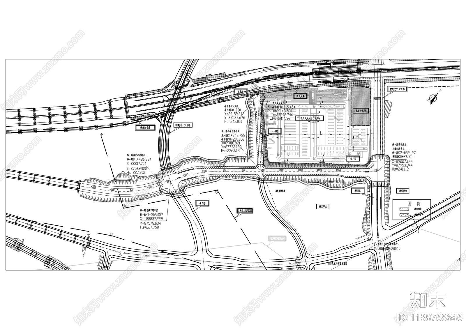 两江大道东侧片区道路工程cad施工图下载【ID:1138768646】