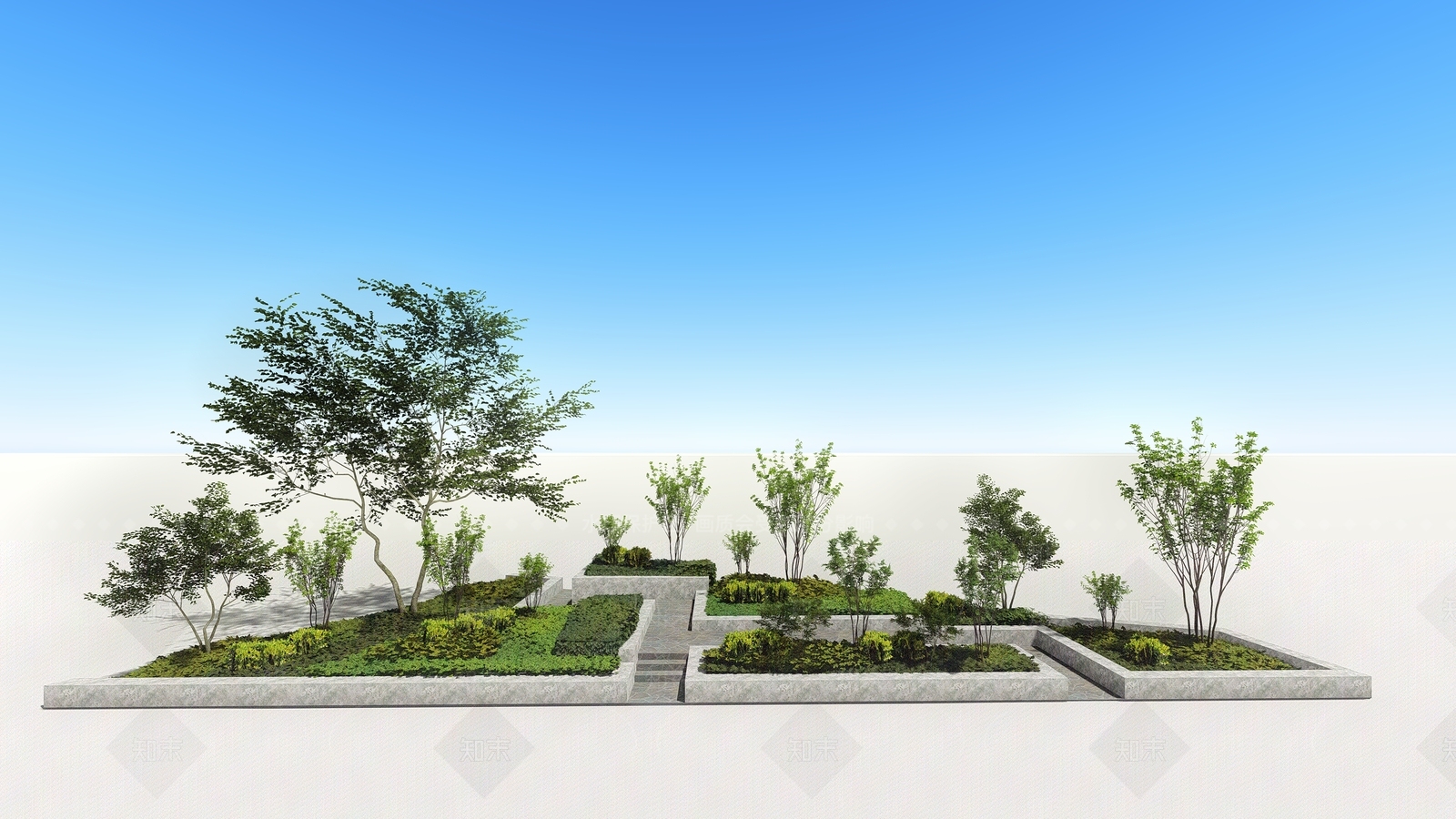 现代口袋公园SU模型下载【ID:1138772796】