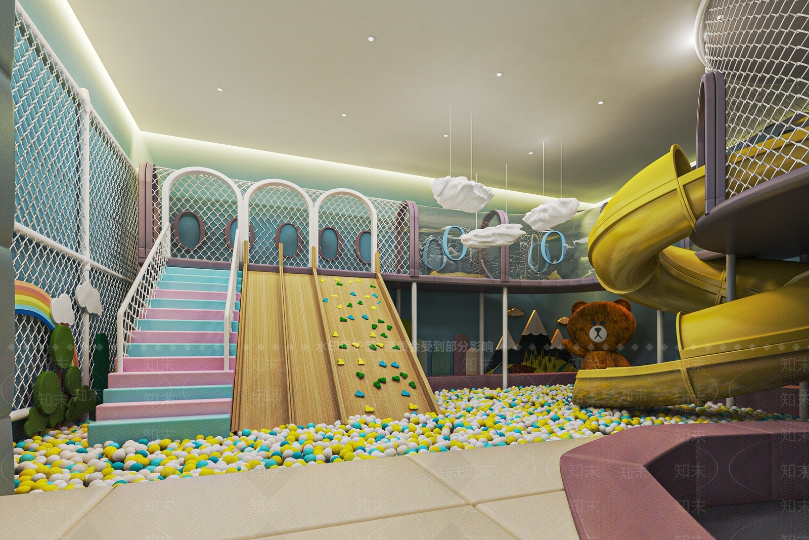 现代儿童游乐场SU模型下载【ID:1138773464】