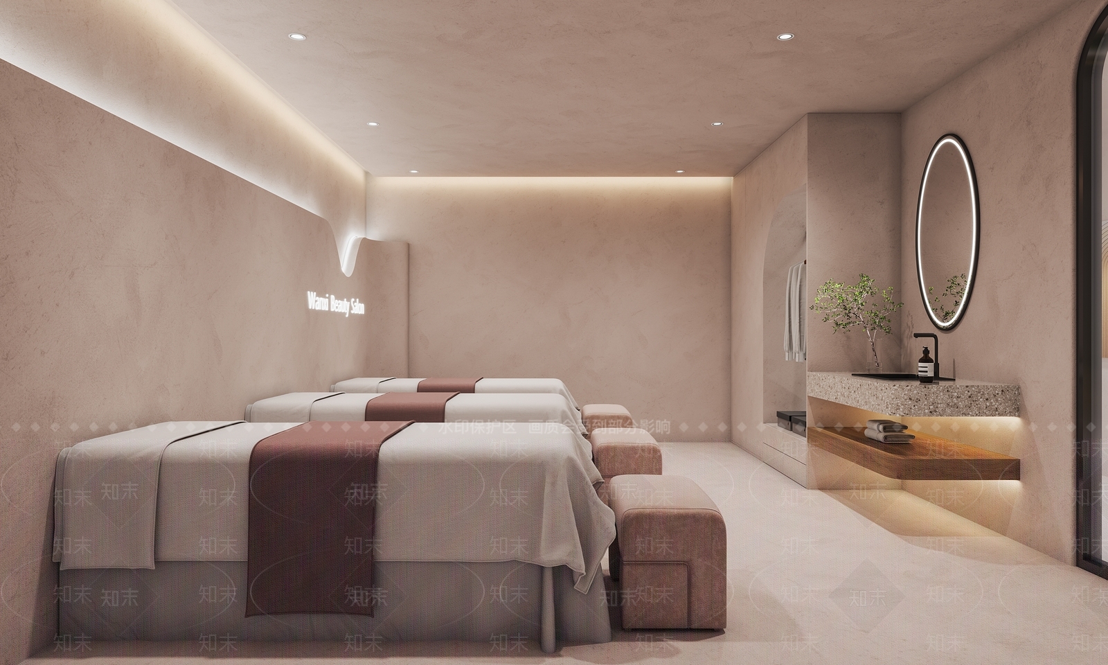 现代美容SPA店3D模型下载【ID:1138773400】