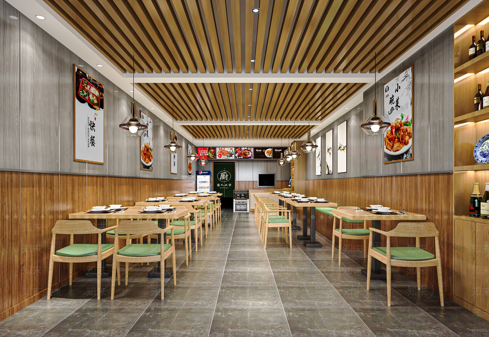 现代快餐店SU模型下载【ID:1138775416】