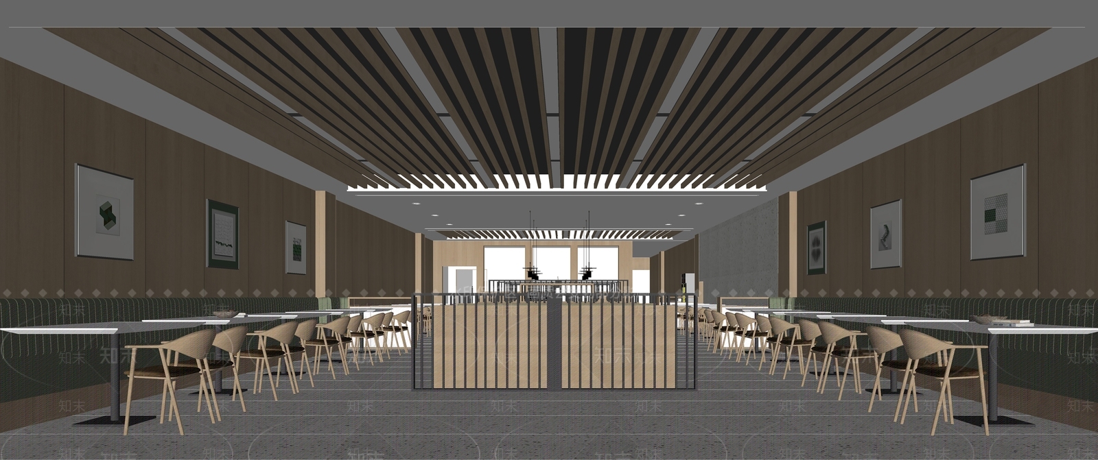 现代快餐店SU模型下载【ID:1138775696】