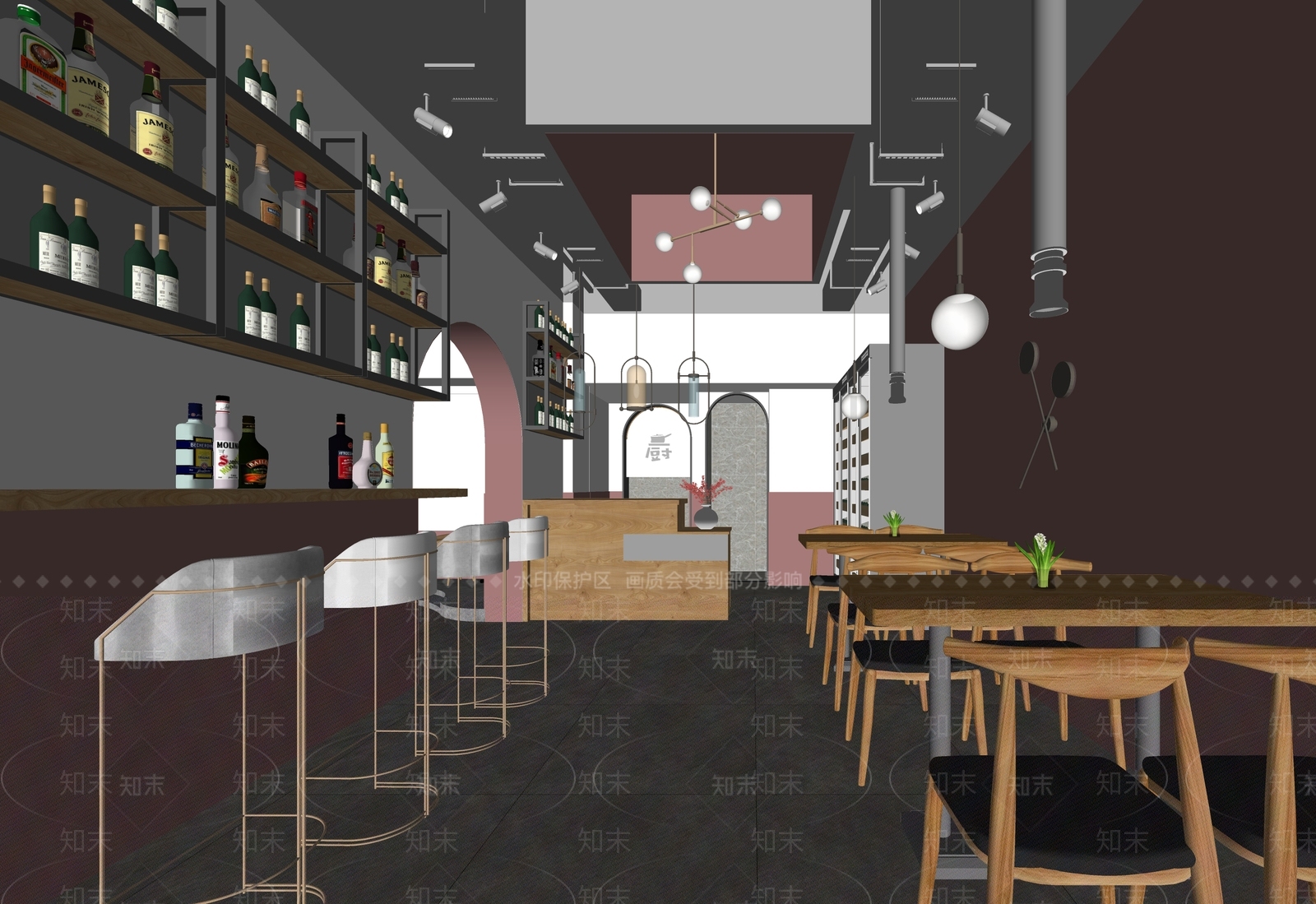 现代烤肉店SU模型下载【ID:1138775732】