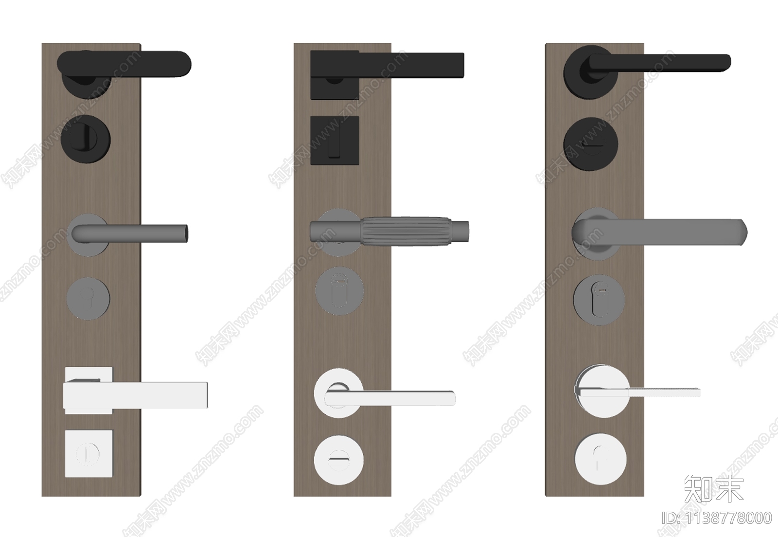 现代门把手SU模型下载【ID:1138778000】