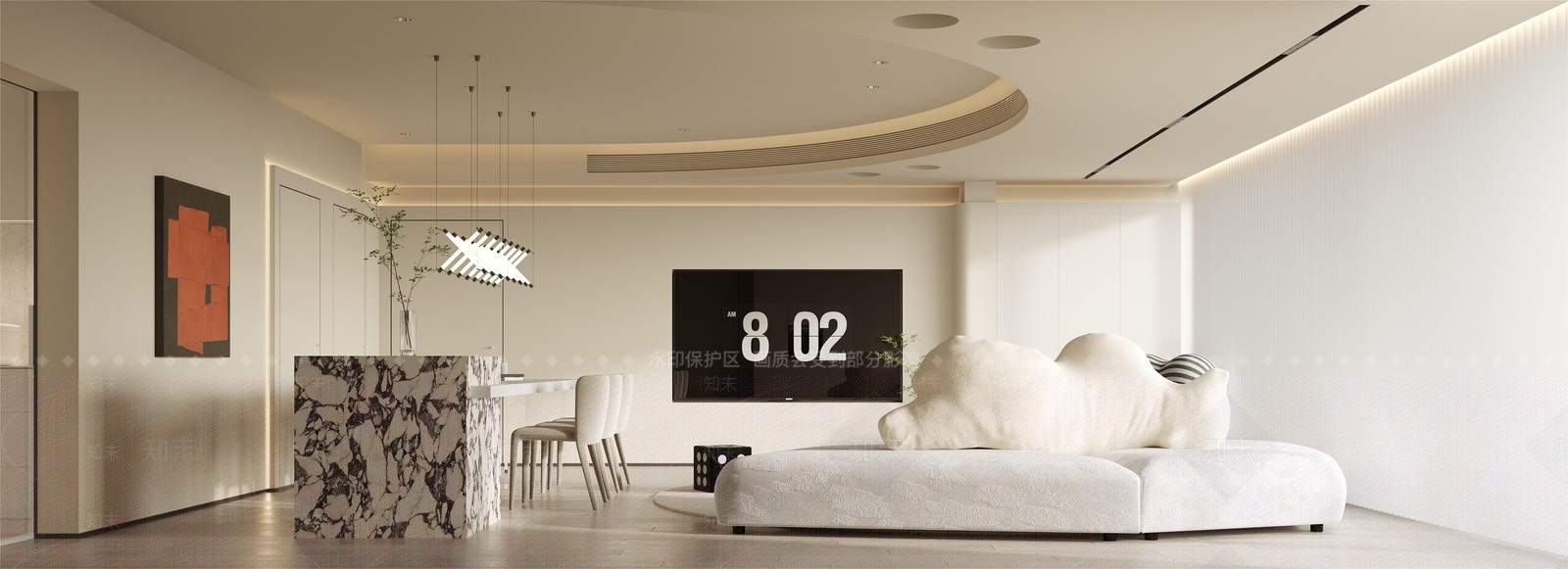 现代家居餐厅3D模型下载【ID:1221488122】