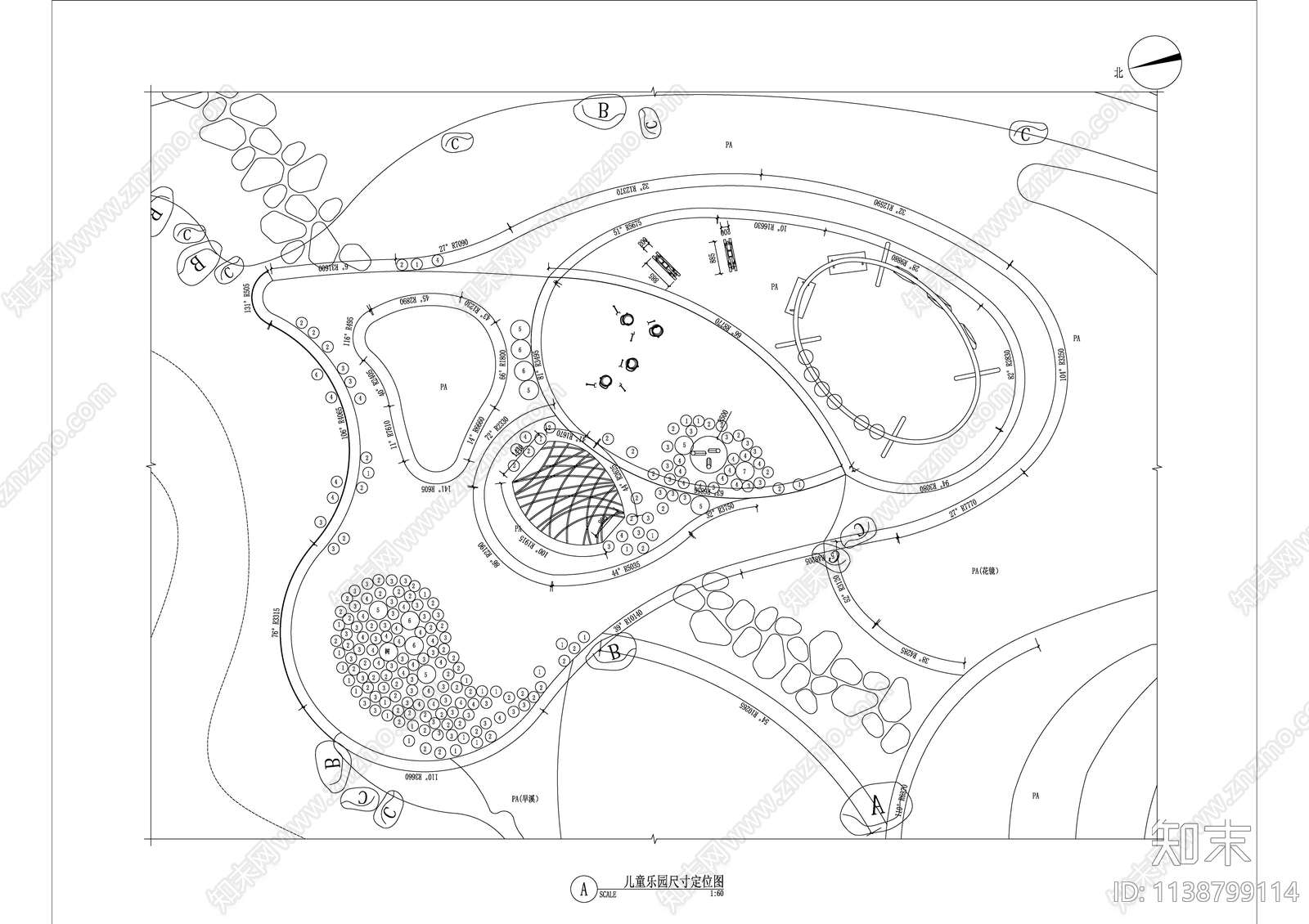 儿童乐园详图cad施工图下载【ID:1138799114】