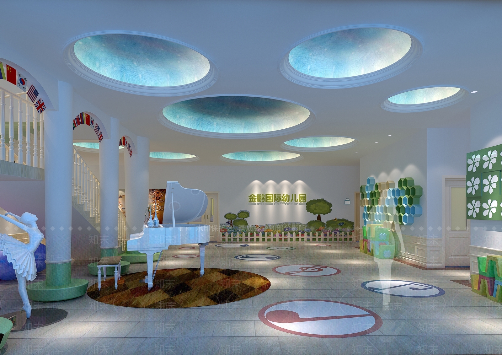 现代幼儿园3D模型下载【ID:1138800968】