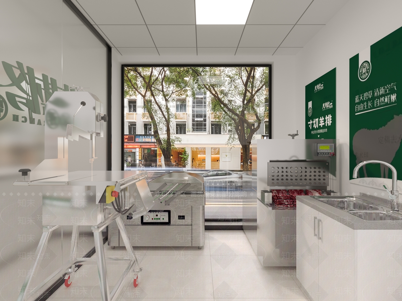 现代冷鲜店3D模型下载【ID:1138802765】