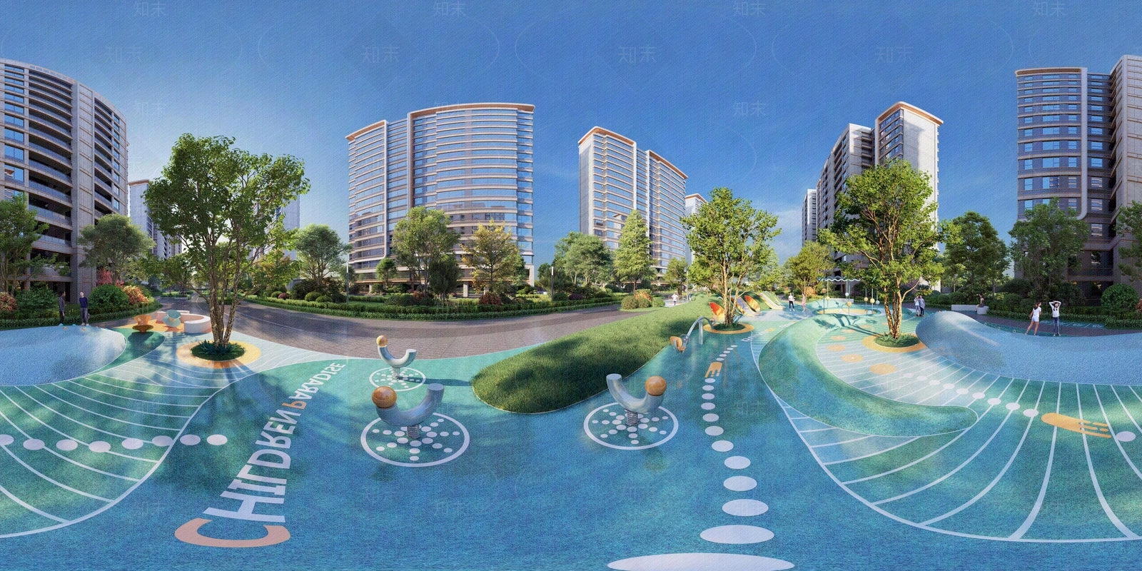 HDR社区儿童乐园全景贴图下载【ID:1138803542】