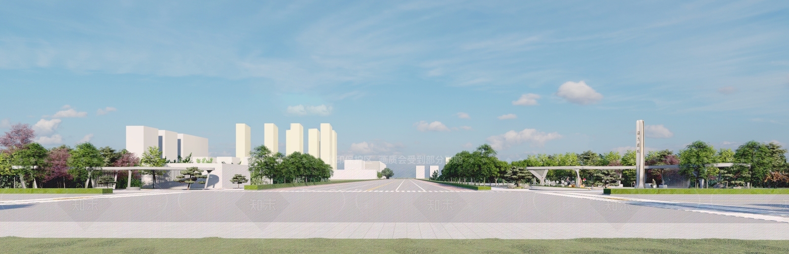 现代广场景观SU模型下载【ID:1138822578】