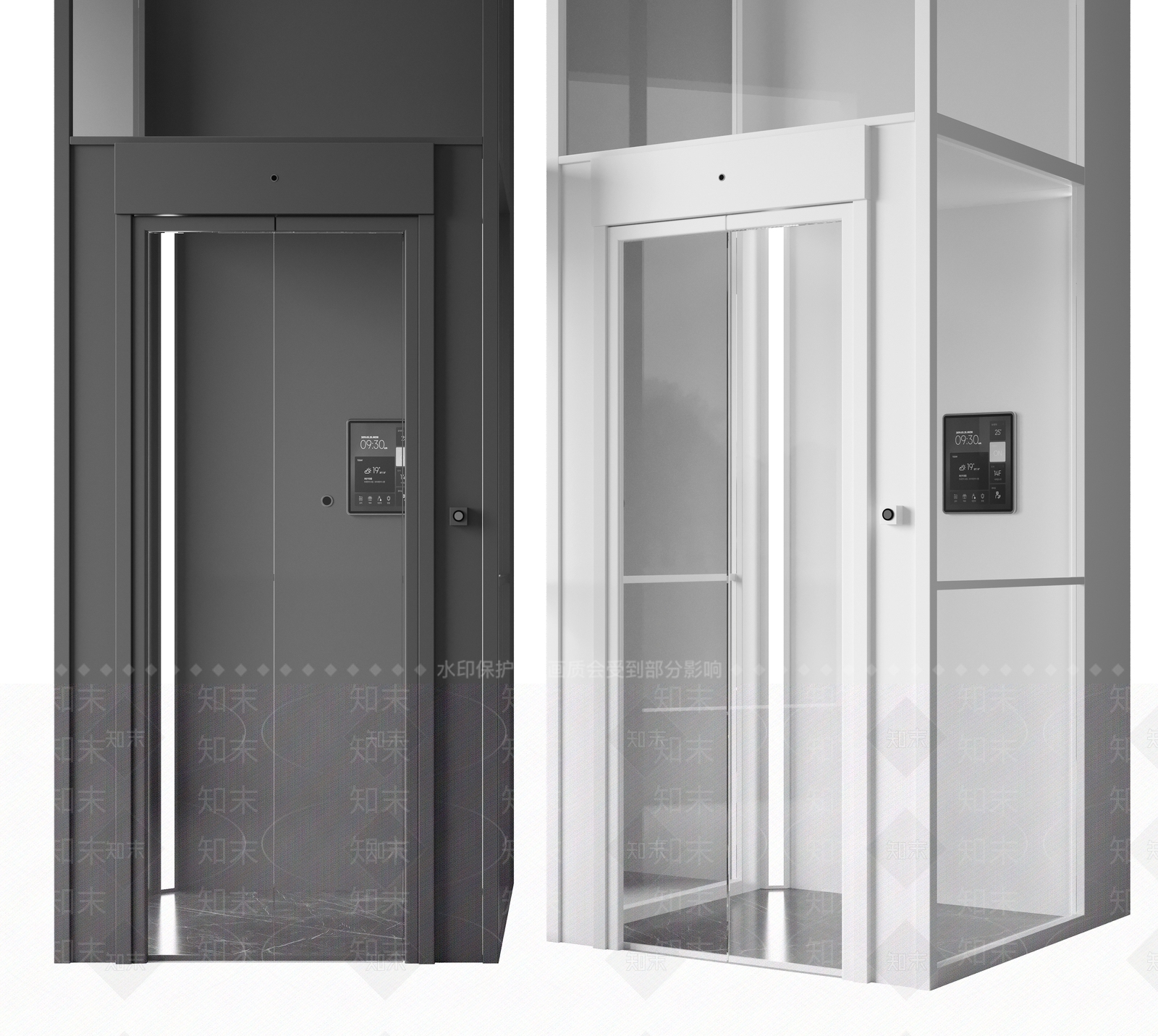 现代别墅电梯3D模型下载【ID:1138824349】