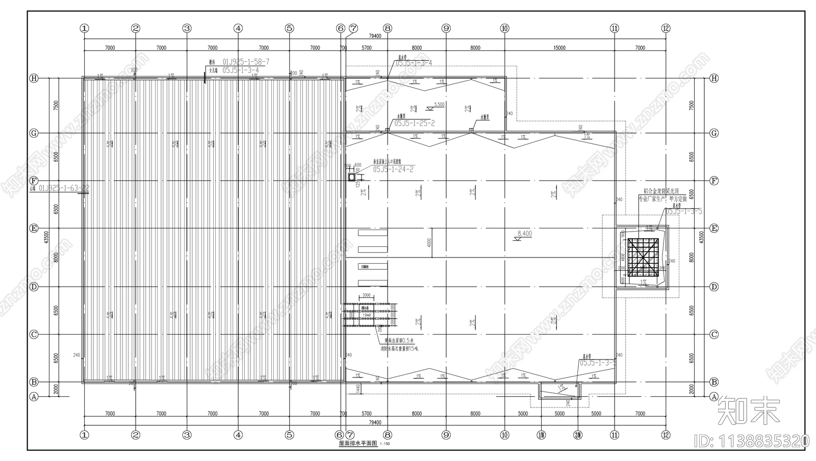 凯迪拉克4S店建筑cad施工图下载【ID:1138835320】