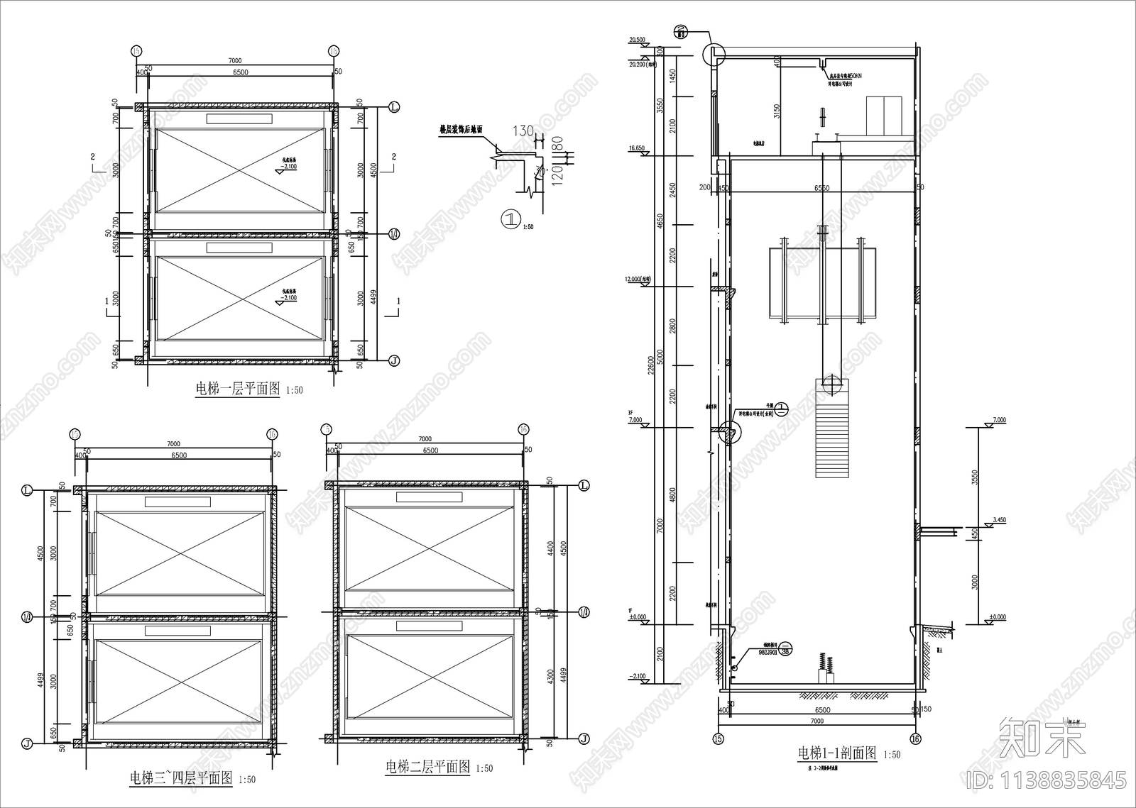 大众4S店建筑cad施工图下载【ID:1138835845】