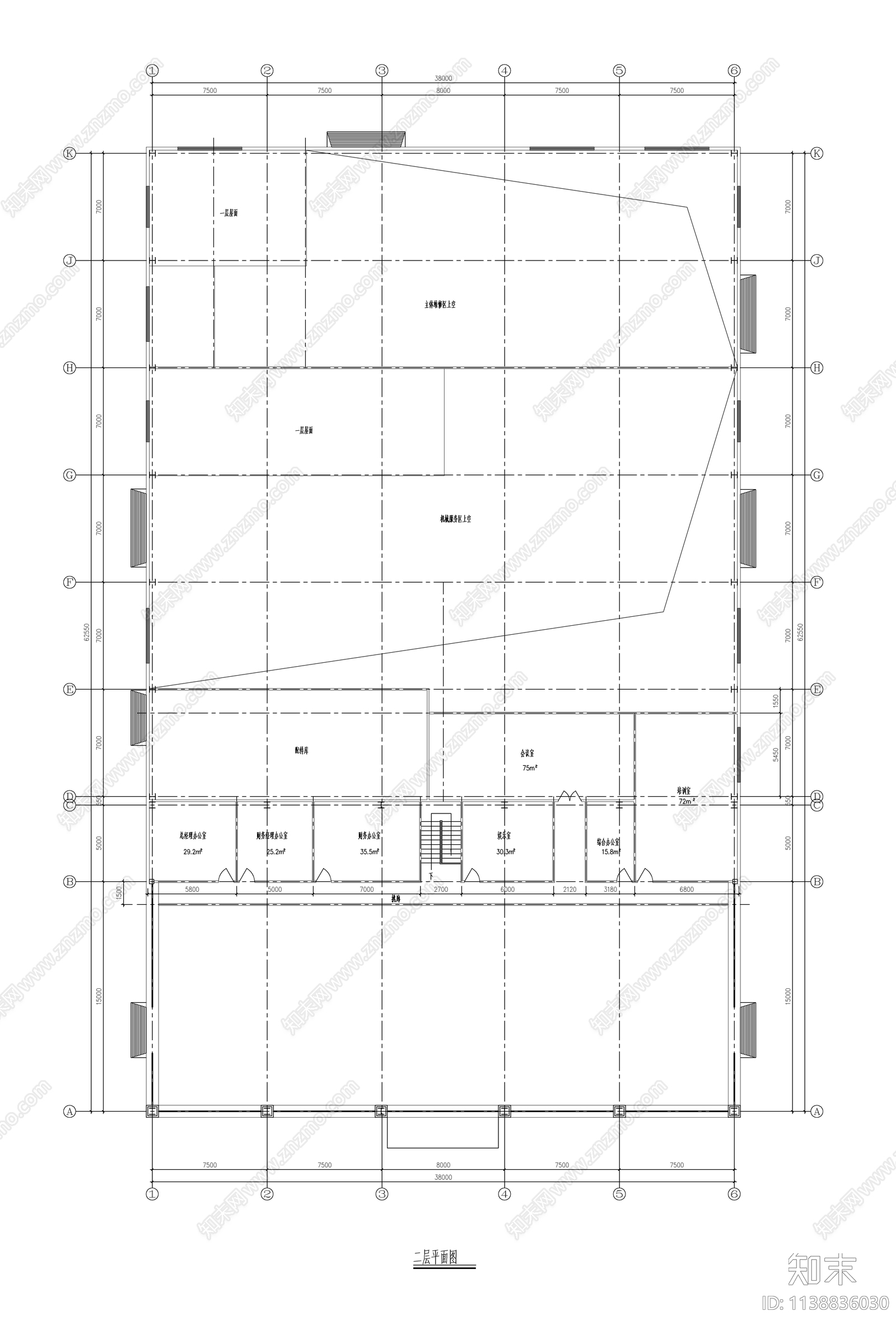 北京现代4S店建筑cad施工图下载【ID:1138836030】