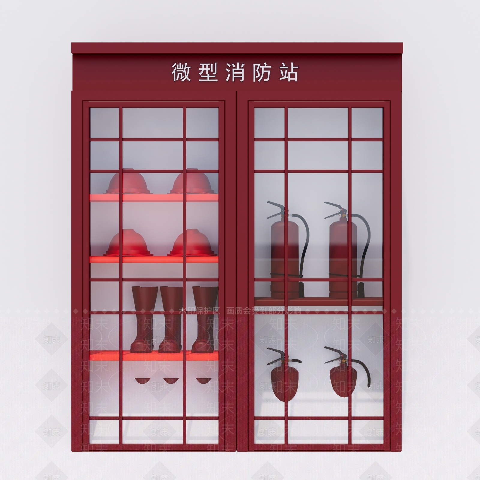 消防设备SU模型下载【ID:1138837314】