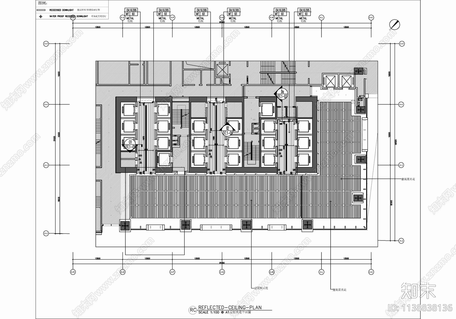 办公大堂及公区室内cad施工图下载【ID:1138838136】