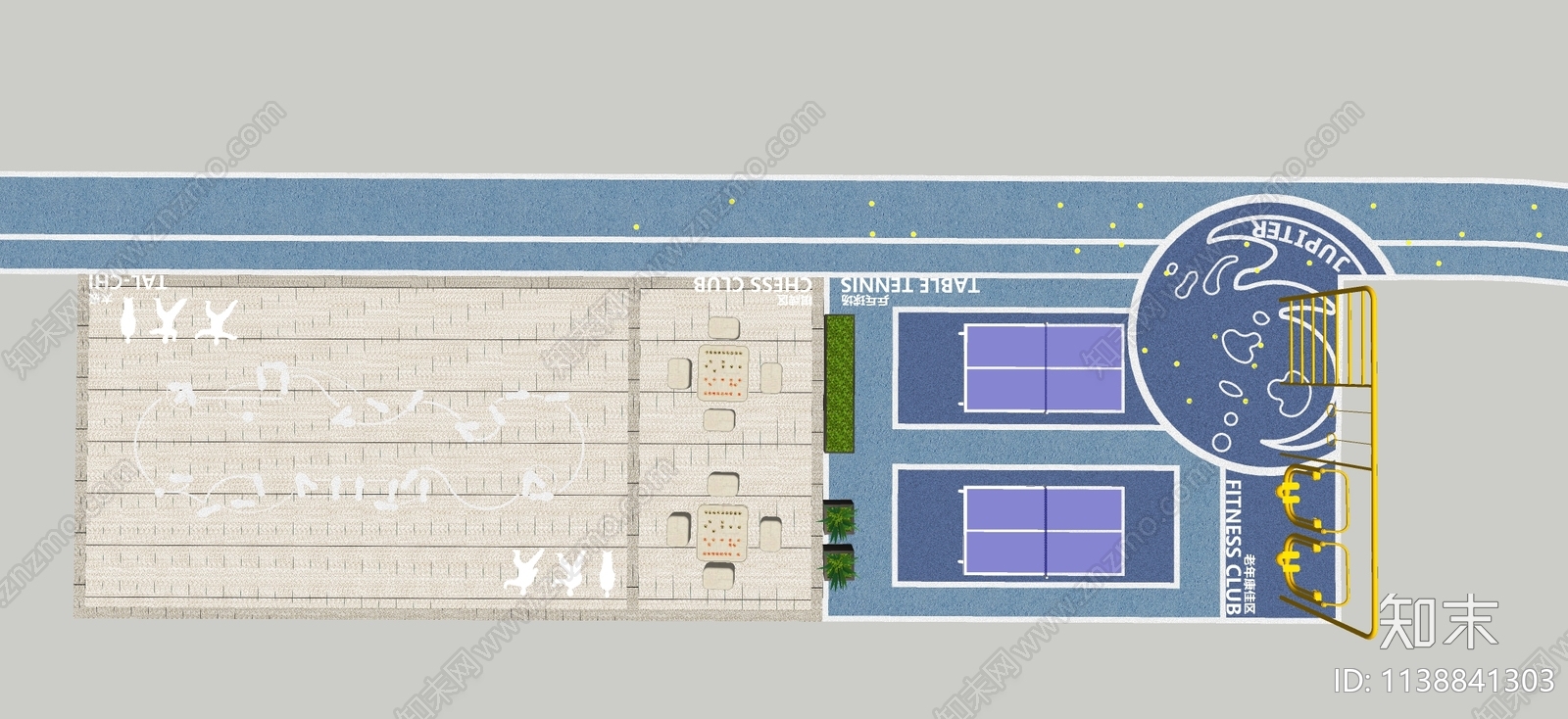 现代小区景观登高面SU模型下载【ID:1138841303】