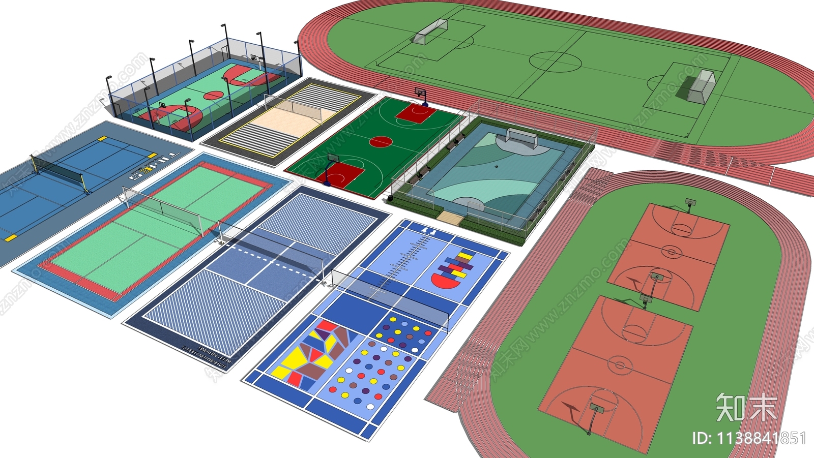 现代运动场地SU模型下载【ID:1138841851】