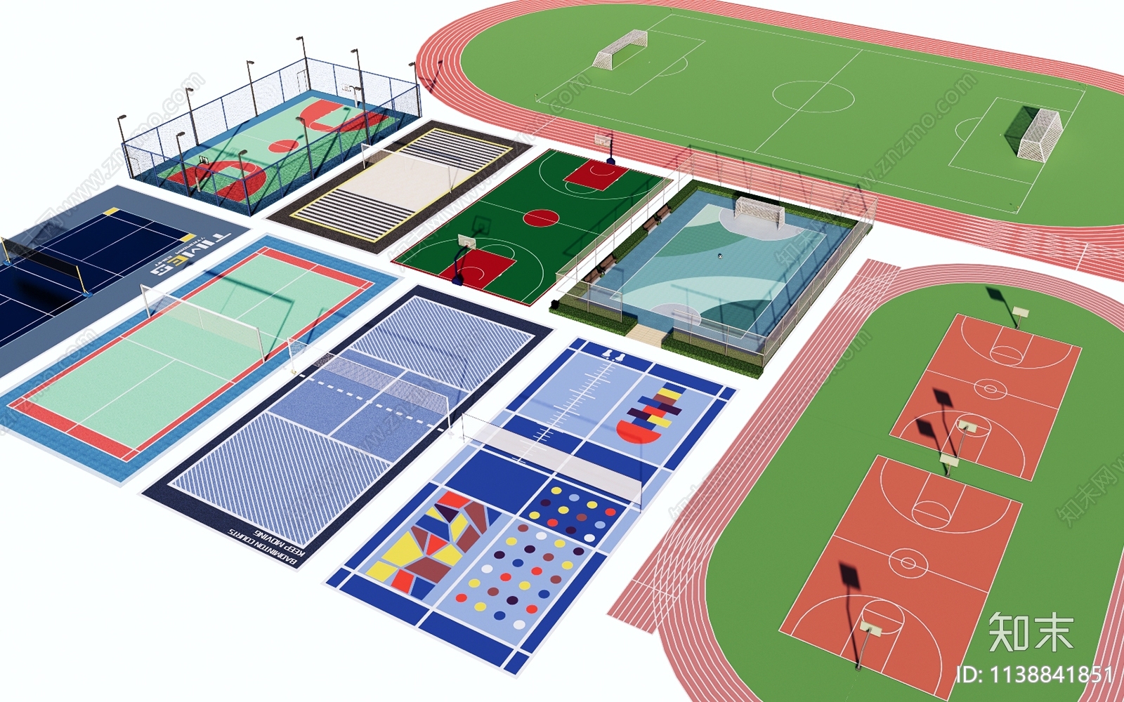 现代运动场地SU模型下载【ID:1138841851】