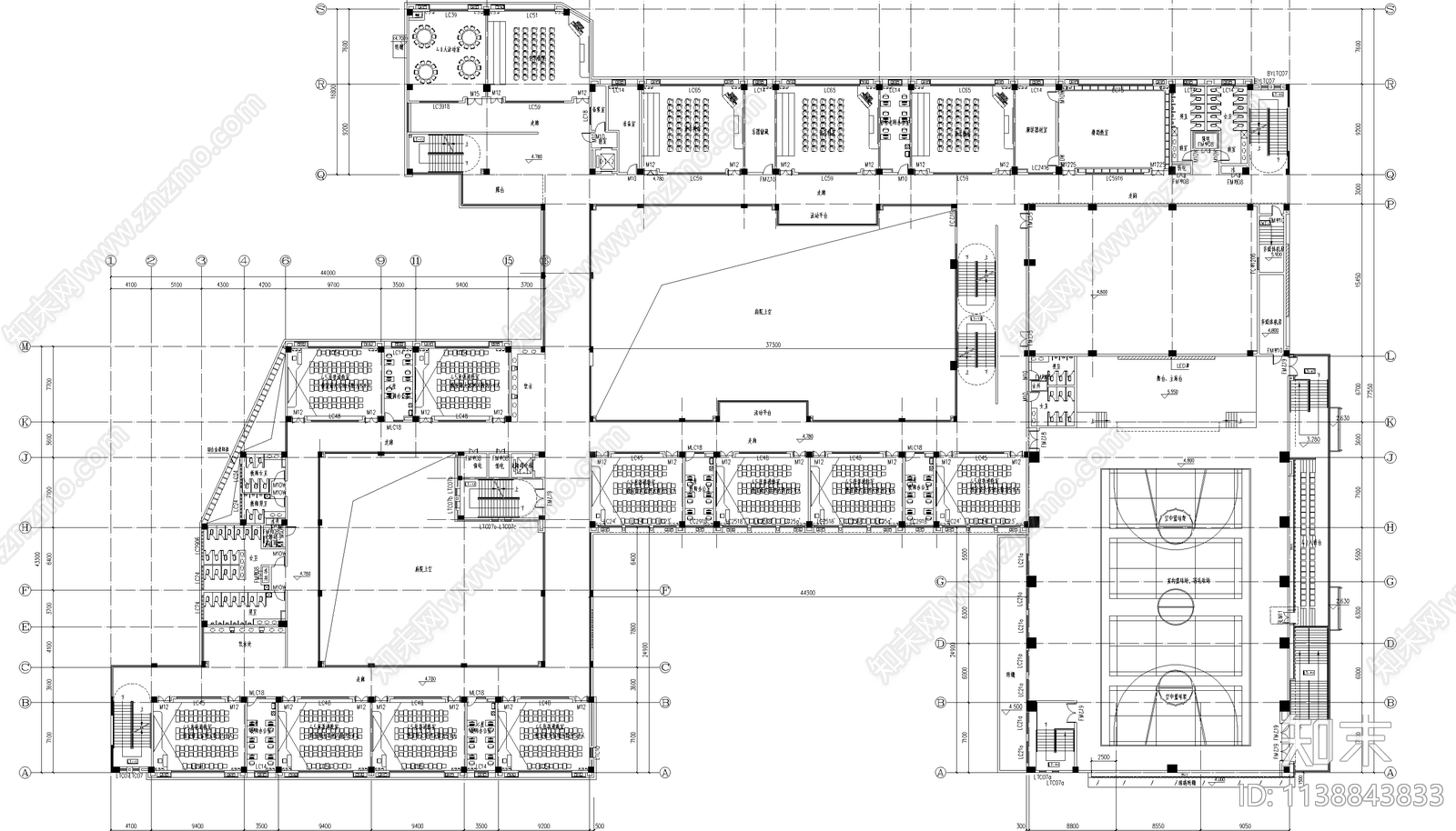 小学建筑施工图下载【ID:1138843833】