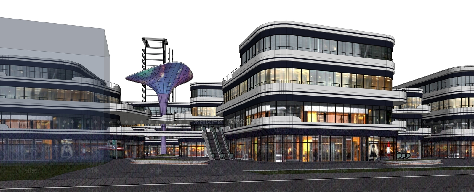 现代商业多层SU模型下载【ID:1138850717】