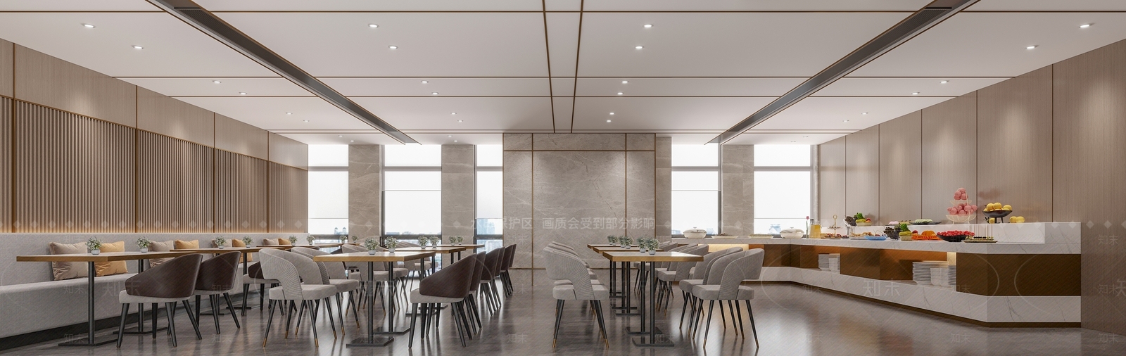 现代自助餐厅3D模型下载【ID:1138859031】