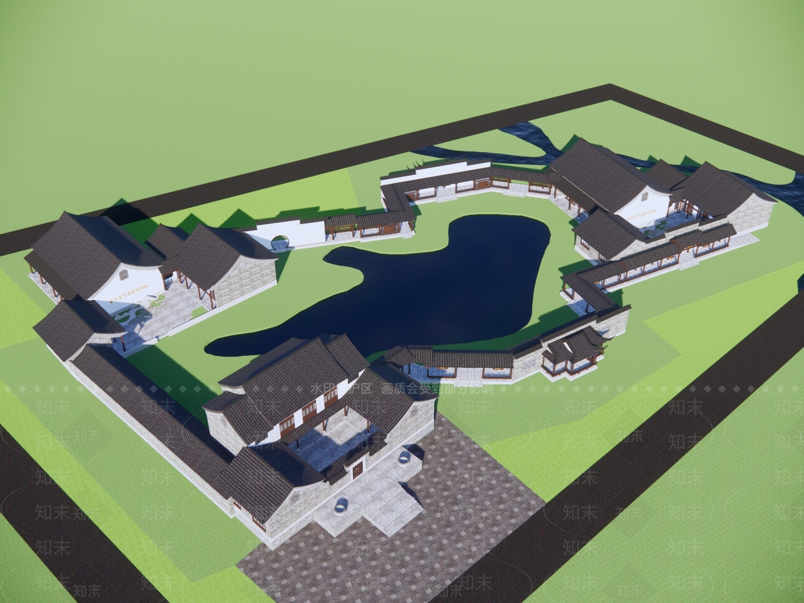 中式园林SU模型下载【ID:1138861264】