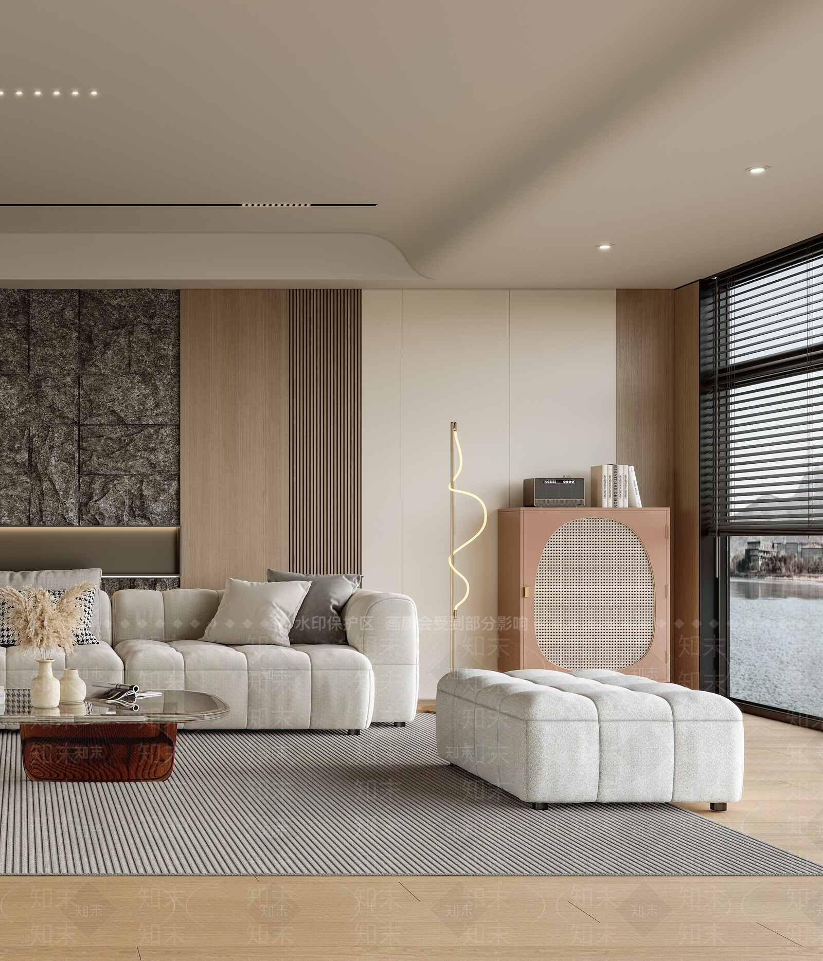 现代家居客厅3D模型下载【ID:1138862786】_知末3d模型网