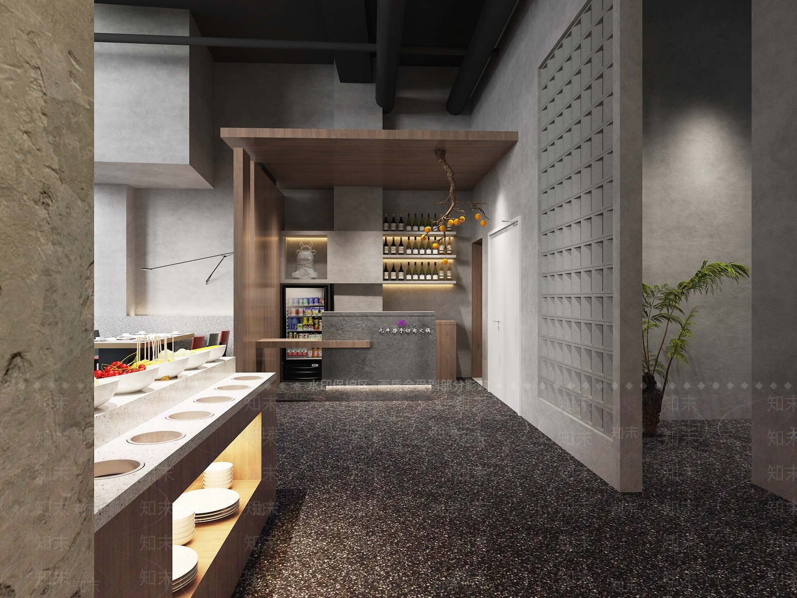 侘寂牛肉海鲜火锅3D模型下载【ID:1138867005】