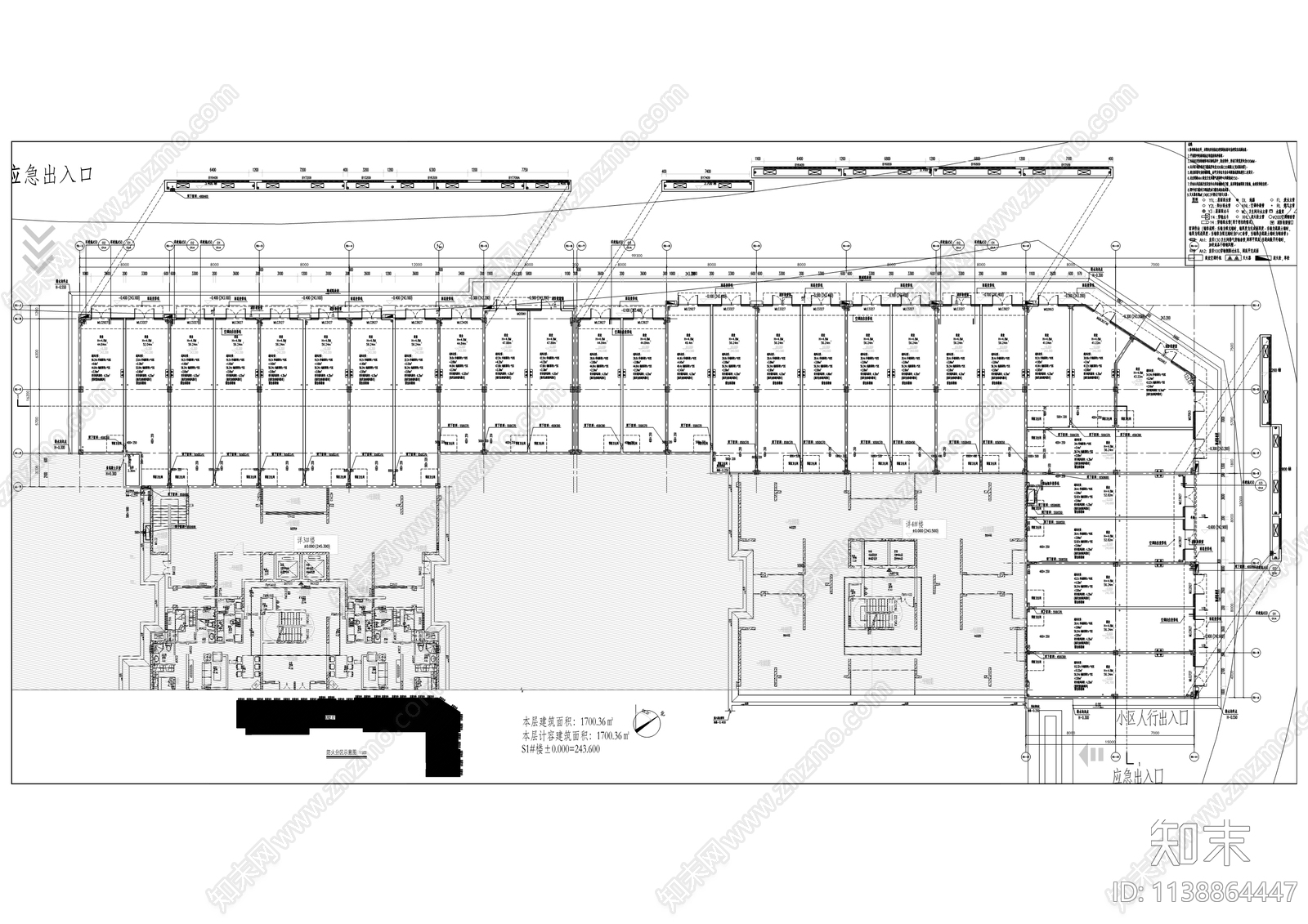 洺悦城住宅区建筑cad施工图下载【ID:1138864447】