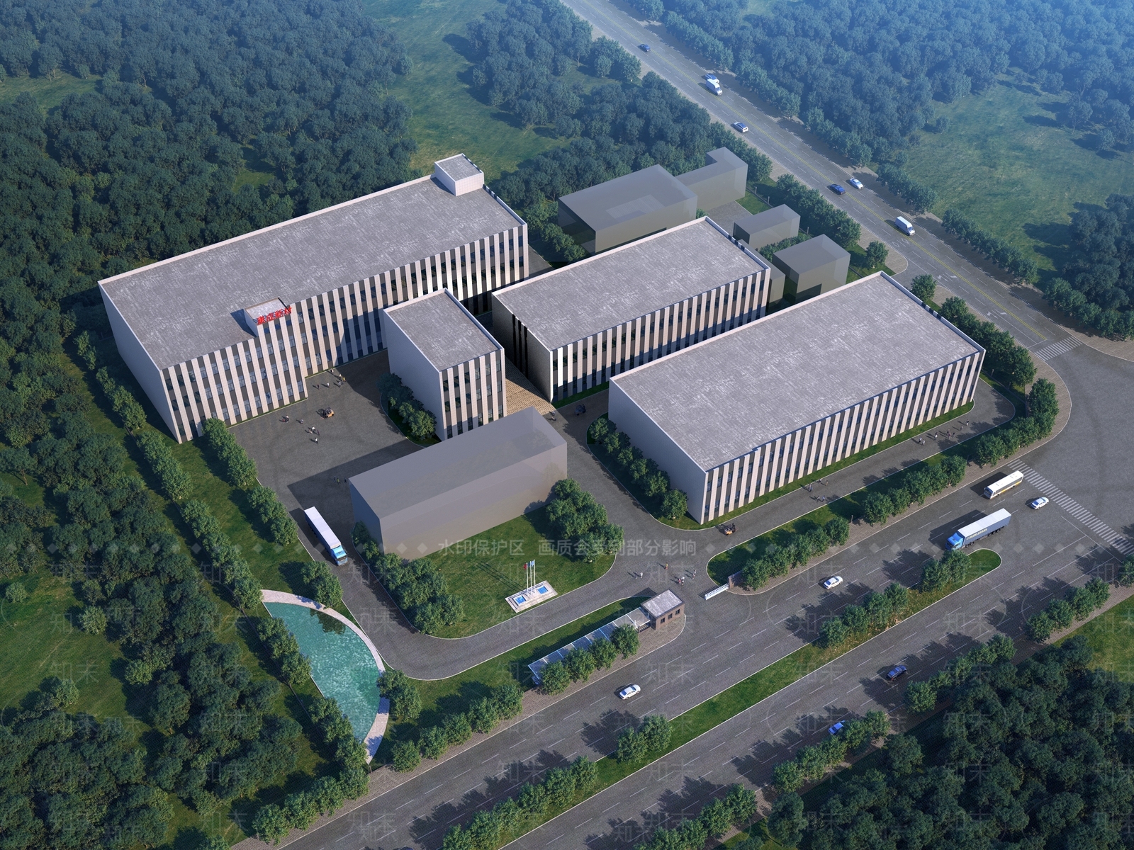 现代工业厂房3D模型下载【ID:1138867060】