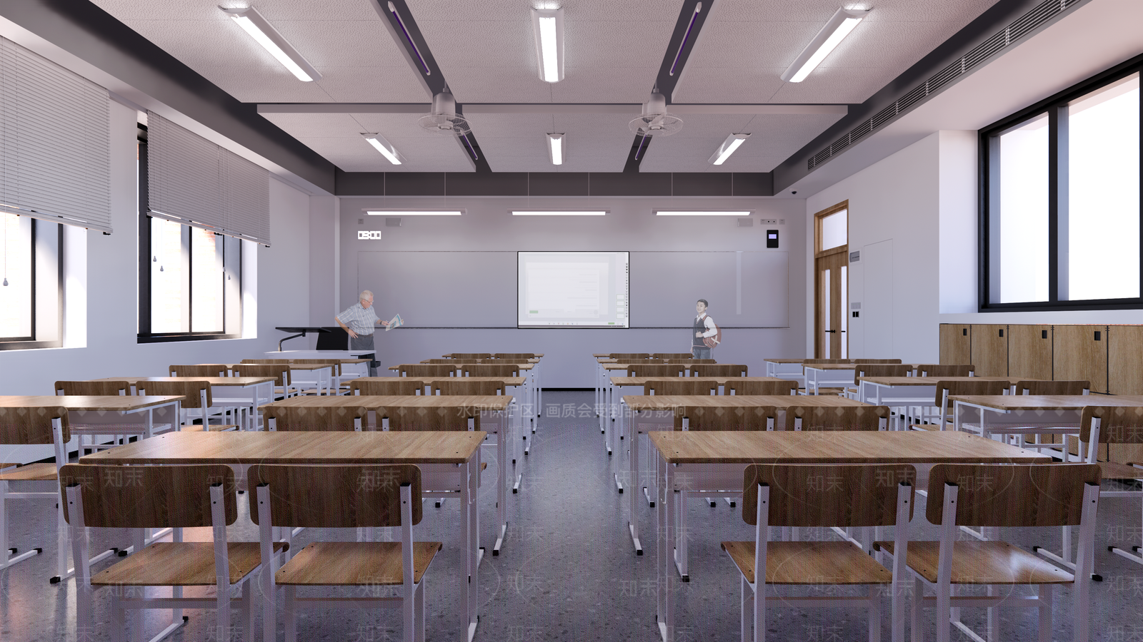 现代学校教室SU模型下载【ID:1138876096】