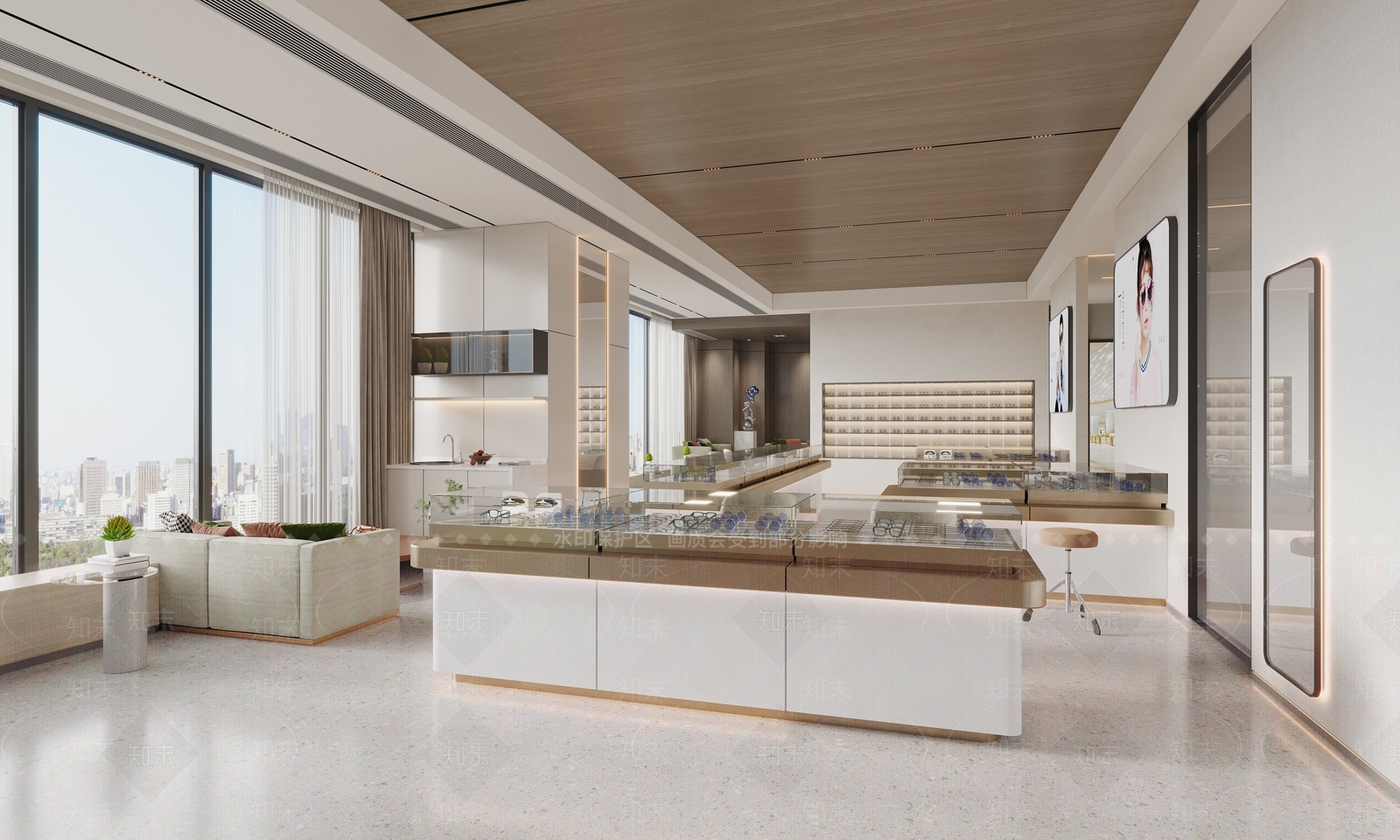 现代眼镜店3D模型下载【ID:1138877436】